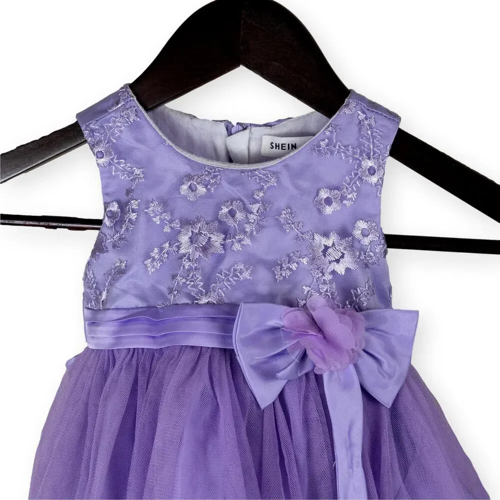 Shein Girls Purple Lavender Party Dress Sleeveless 68 (3-6 months)